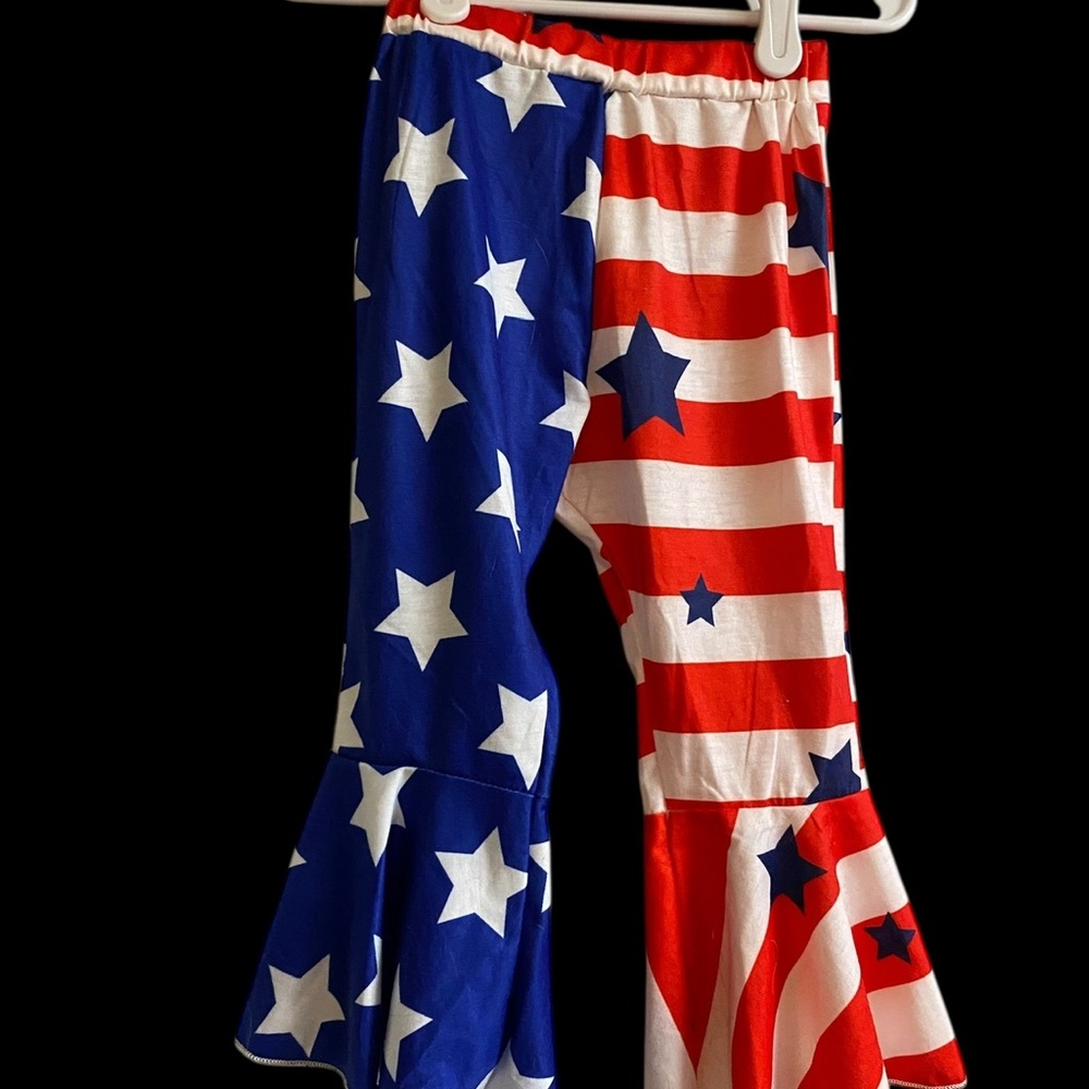 Patriotic Star and Stripe Flare Pants